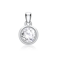 🦚 Diamantanhänger für Damen aus 585er Weißgold