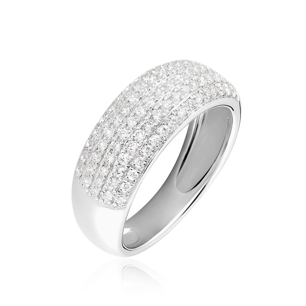 🦚 Brandice Damen Ring Weißgold 585 (14 Karat) Diamant Weiß 0,32 ct, Ring mit Stein