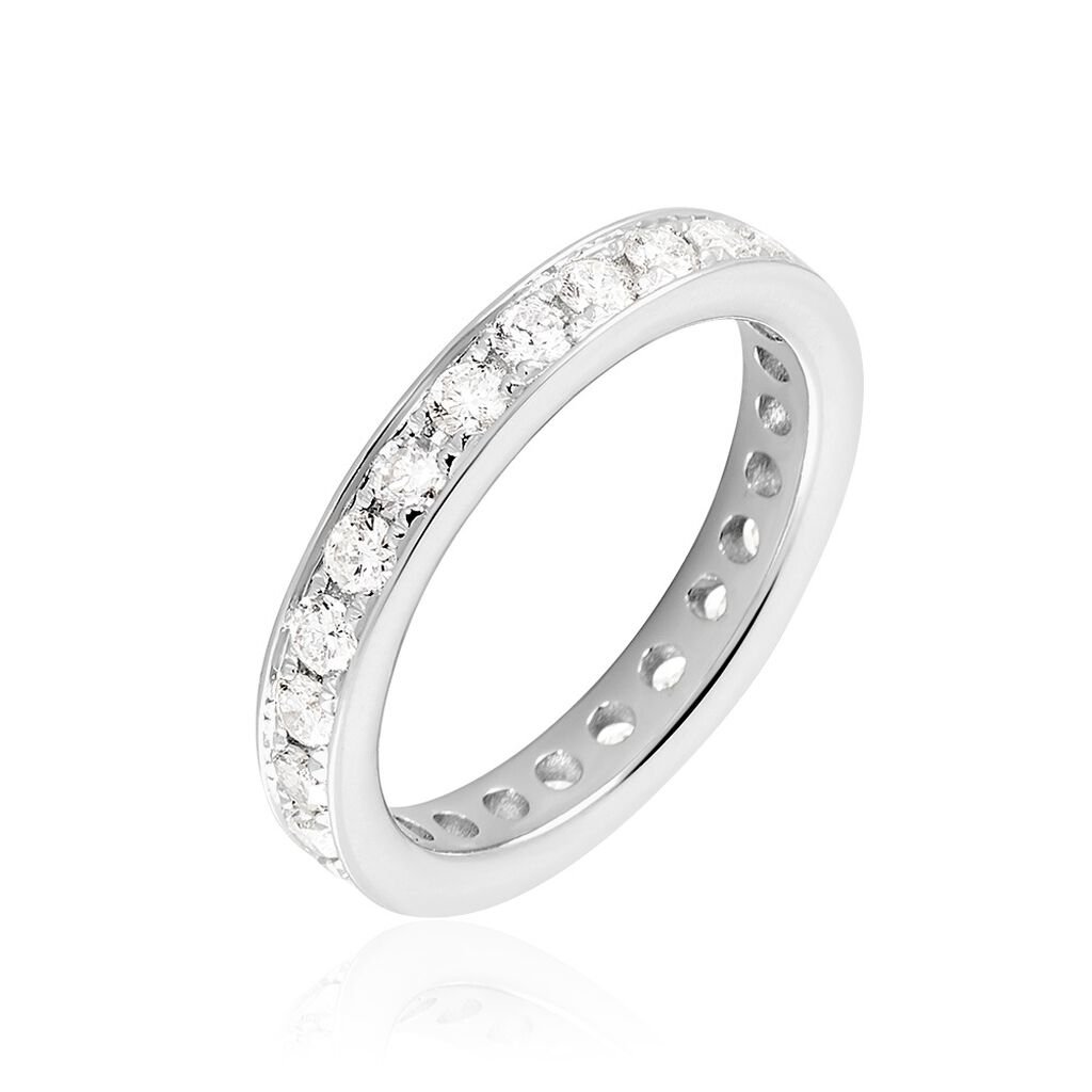 🦚 Sue Damen Ring Weißgold 585 (14 Karat) Diamant Weiß 1,04 ct, Ring mit Stein