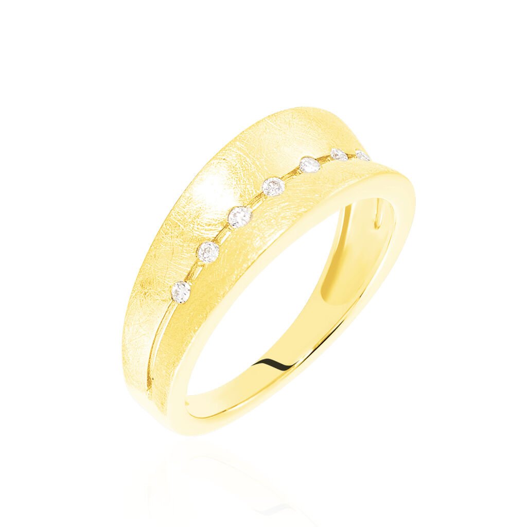 🦚 CLEA 1 Damen Ring Gold 375 (9 Karat) Diamant Weiß 0,07 ct, Ring mit Stein