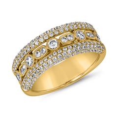 🦚 Damenring aus Gelbgold mit lab grown Diamanten