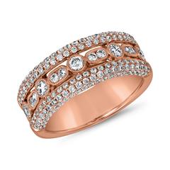 🦚 Ring für Damen mit lab grown Brillanten, Roségold