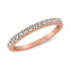 🦚 Half-Eternityring mit lab grown Brillanten aus Roségold