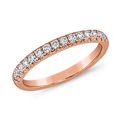 🦚 Roségoldener Half-Eternityring mit lab grown Diamanten