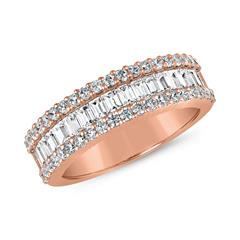 🦚 Gravierbarer Ring aus Roségold mit lab grown Diamanten