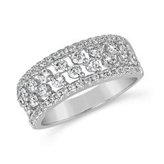 🦚 Gravurring aus Weißgold/Platin mit lab grown Brillanten