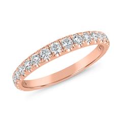 🦚 Roségoldener Gravurring mit lab grown Diamanten