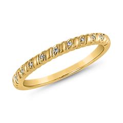 🦚 Lab grown Diamantring für Damen, Gelbgold, gravierbar