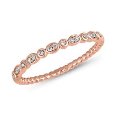 🦚 Roségoldener Ring für Damen mit lab grown Diamanten