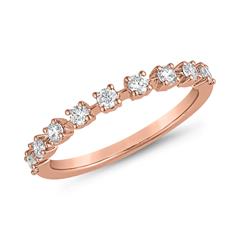 🦚 Gravurring aus Roségold mit lab grown Brillanten