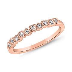 🦚 Ring mit lab grown Diamanten aus Roségold, gravierbar