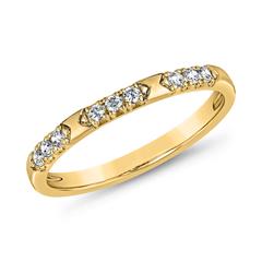 🦚 Gravierbarer Gelbgold Ring mit lab grown Diamanten