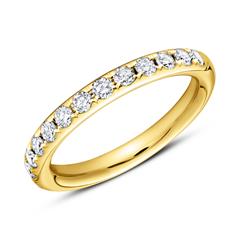 🦚 585er Gelbgold Eternity Ring 13 Diamanten