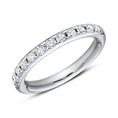 🦚 950er Platin Half Eternity Ring 13 Diamanten