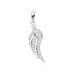 🦚 Anhänger Flügel aus 585er Weißgold mit Diamanten