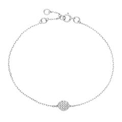 🦚 Armband aus 585er Weißgold mit Diamanten