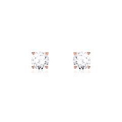 🦚 Ohrstecker für Damen aus 585er Roségold mit Diamanten