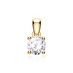 🦚 Diamantanhänger für Damen aus 585er Gold