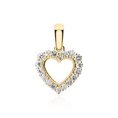 🦚 Herzanhänger aus 750er Gold mit Brillanten