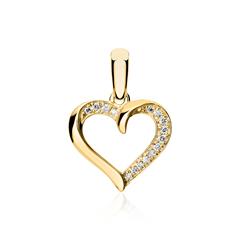 🦚 Anhänger Herz aus 750er Gold mit Diamanten