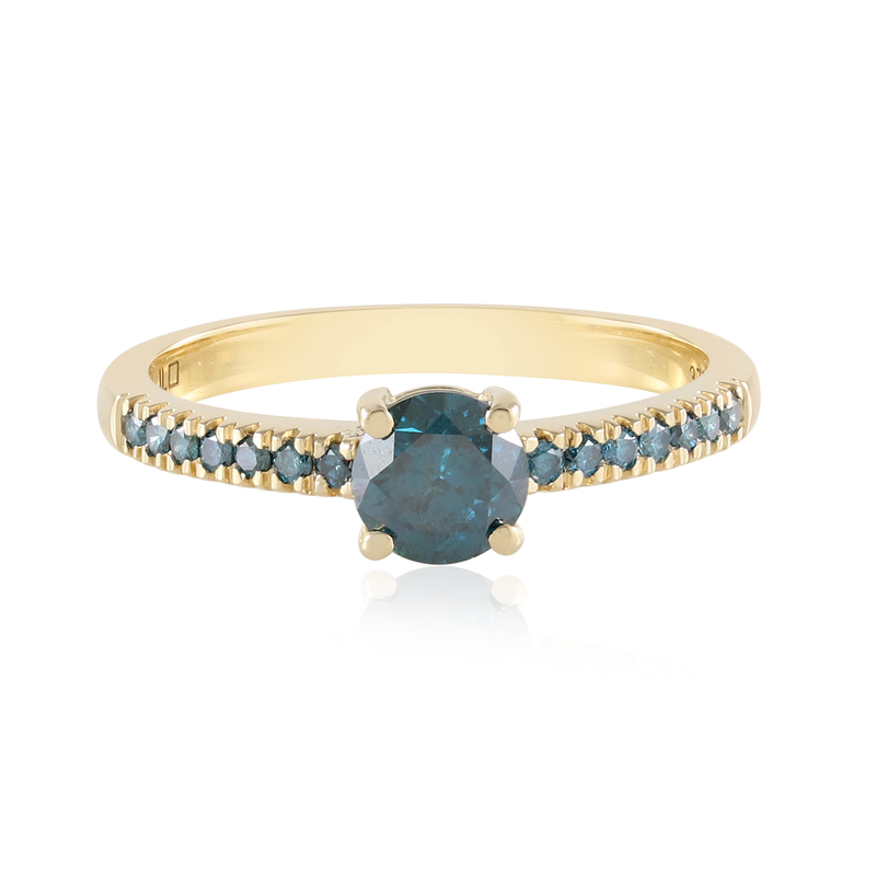 Blauer I2 Brillant-Goldring
