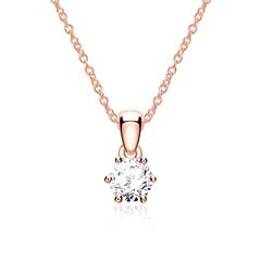 🦚 Diamantkette für Damen aus 585er Roségold