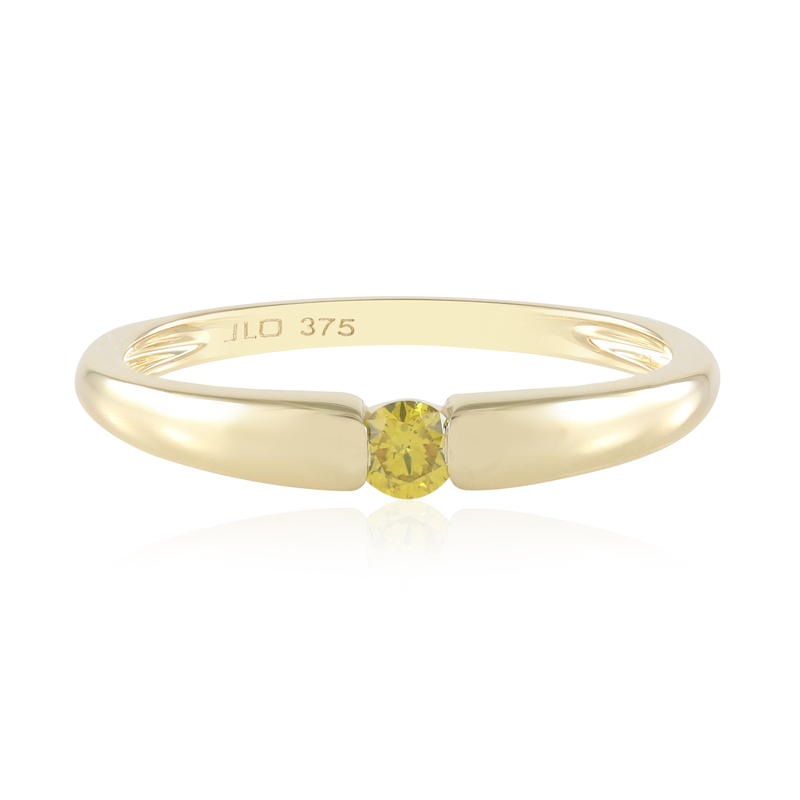 Gelber I2 Brillant-Goldring