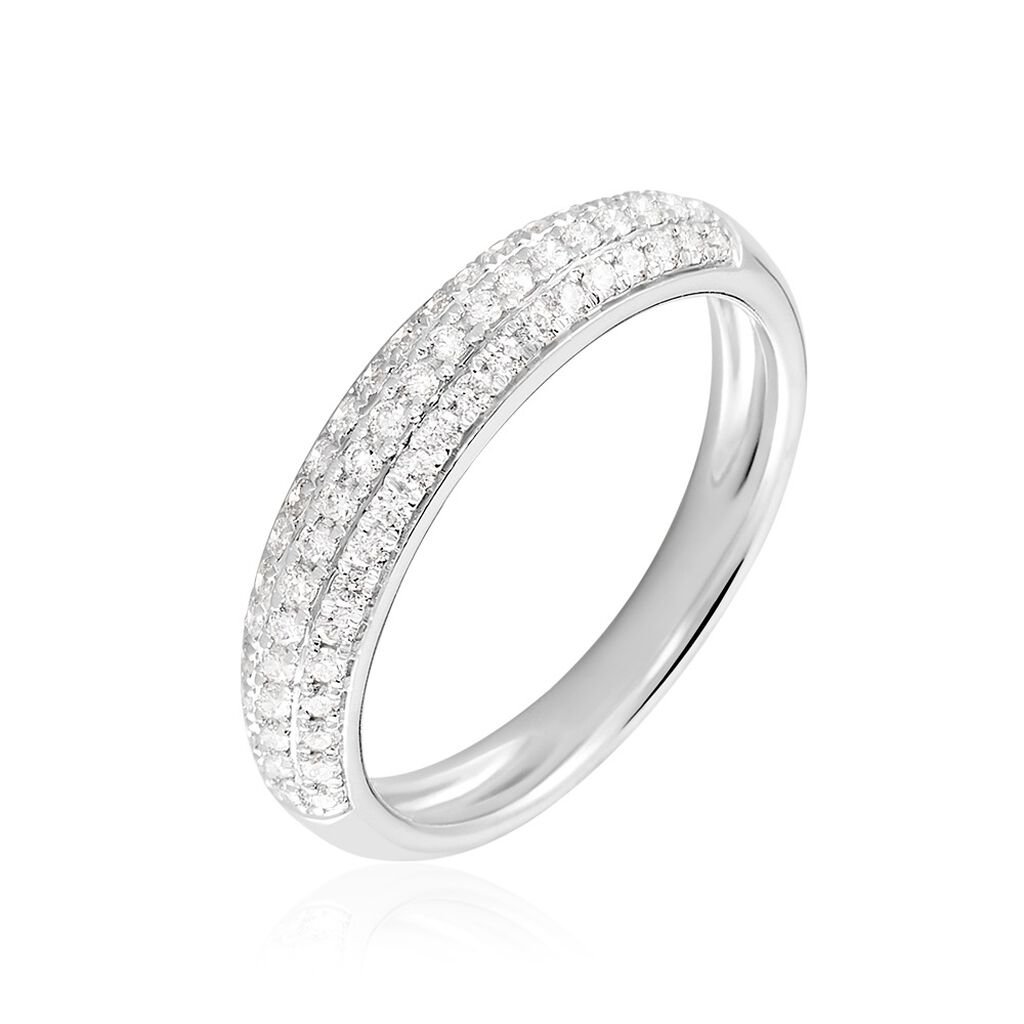 🦚 Brandice Damen Ring Weißgold 585 (14 Karat) Diamant Weiß 0,34 ct, Ring mit Stein