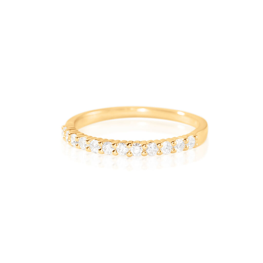 🦚 Memo Luisa Damen Ring Gold 375 (9 Karat) Diamant Weiß 0,25 ct, Ring mit Stein