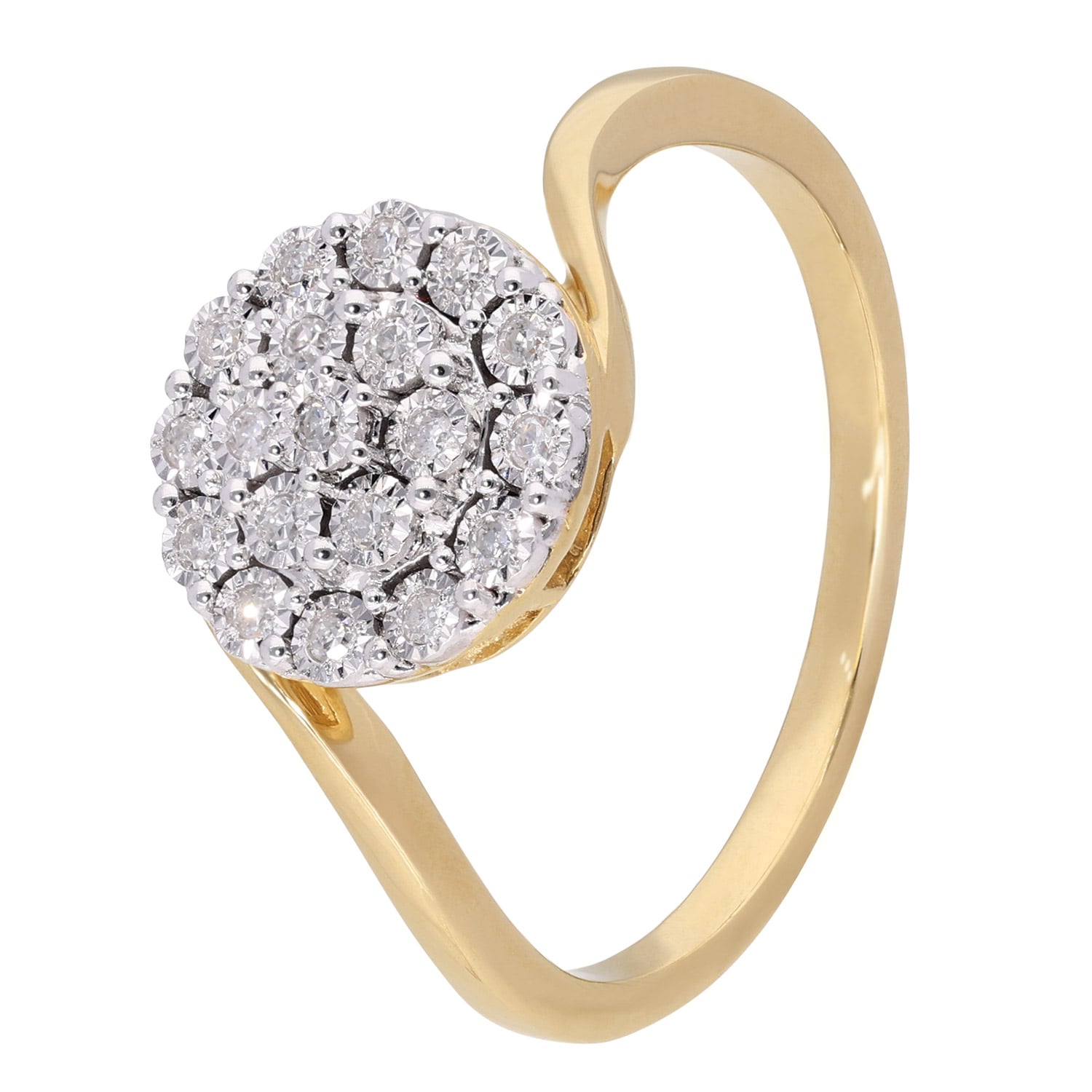 GLIZZ GL8718 Damenring mit Diamanten Gold 333/8K