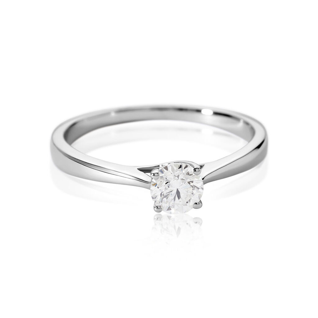 🦚 VICTORIA Damen Ring Weißgold 585 (14 Karat) Diamant Weiß 0,52 ct, Ring mit Stein
