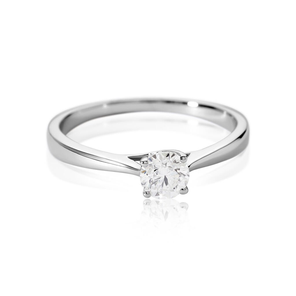 🦚 VICTORIA Damen Ring Weißgold 585 (14 Karat) Diamant Weiß 0,52 ct, Ring mit Stein