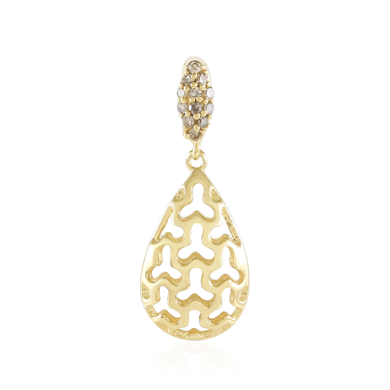 I2 Champagner-Diamant-Silberanhänger (Ornaments by de Melo)