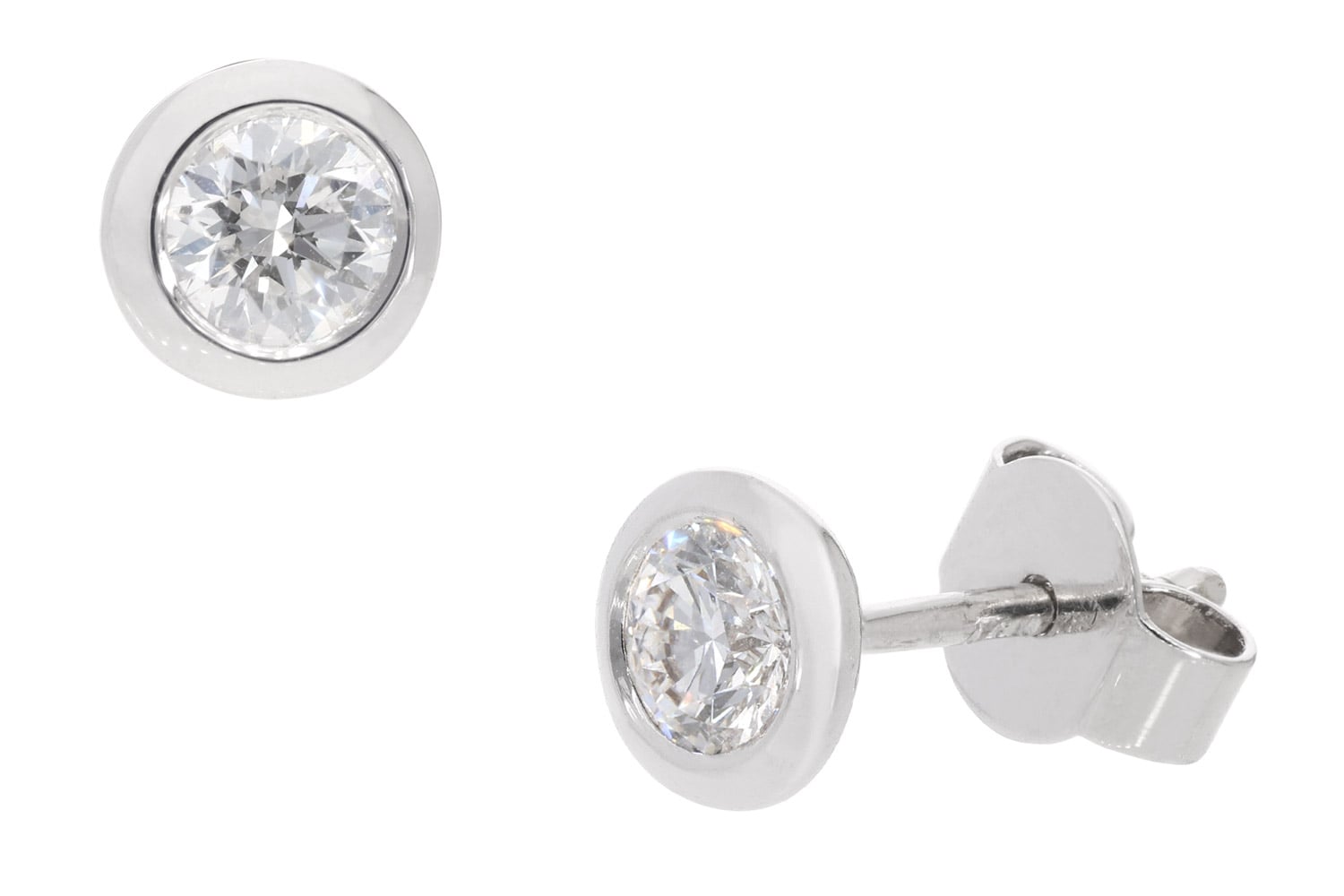 GLIZZ GL1687 Damen-Ohrringe Ohrstecker Weißgold 585 mit Diamanten 0,5 Ct