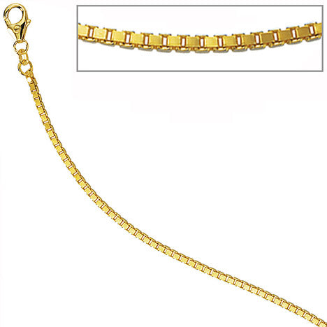 Venezianerkette 333 Gelbgold diamantiert 1 0 mm 38 cm Gold Halskette Goldkette