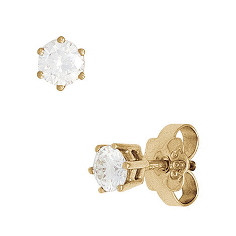 Ohrstecker rund 585 Gold Gelbgold 2 Diamanten Brillanten 0 25ct. Ohrringe