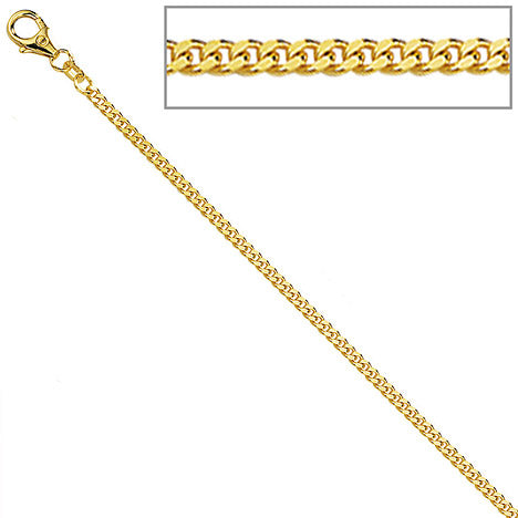 Panzerkette 333 Gelbgold diamantiert 1 3 mm 36 cm Gold Kette Halskette Goldkette