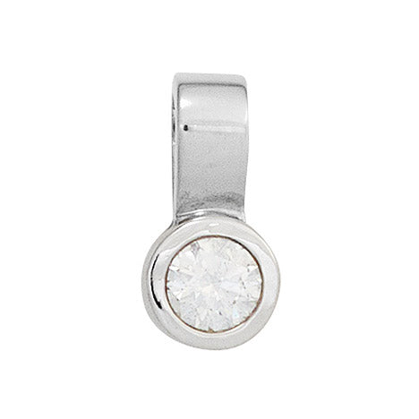 Einhänger Anhänger 585 Gold Weißgold 1 Diamant Brillant 0 25ct. Solitär