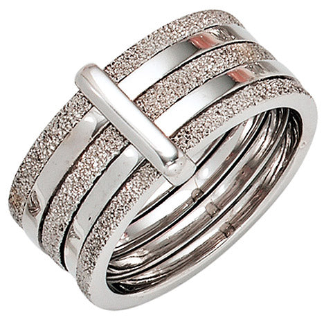 Damen Ring breit 925 Sterling Silber rhodiniert Silberring - 64