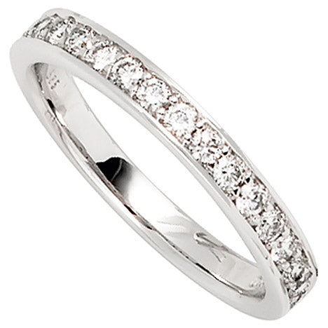 Damen Ring 585 Gold Weißgold 17 Diamanten Brillanten 0 50ct. Weißgoldring - 60