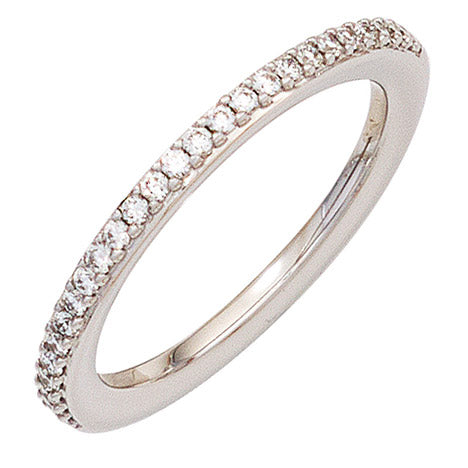 Damen Ring 585 Gold Weißgold 26 Diamanten Brillanten 0 21ct. Weißgoldring - 58