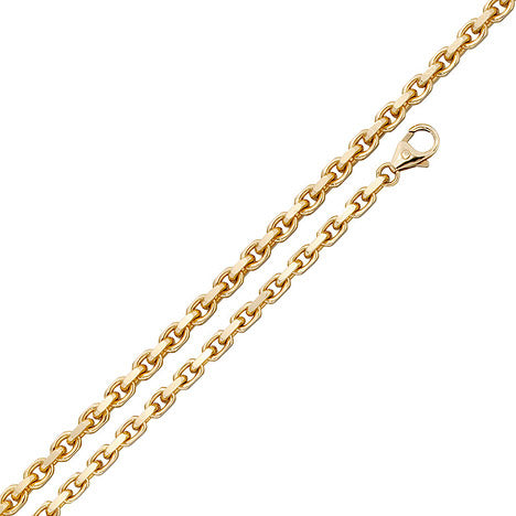 Ankerarmband 585 Gold Gelbgold massiv 21 cm Armband Goldarmband Karabiner