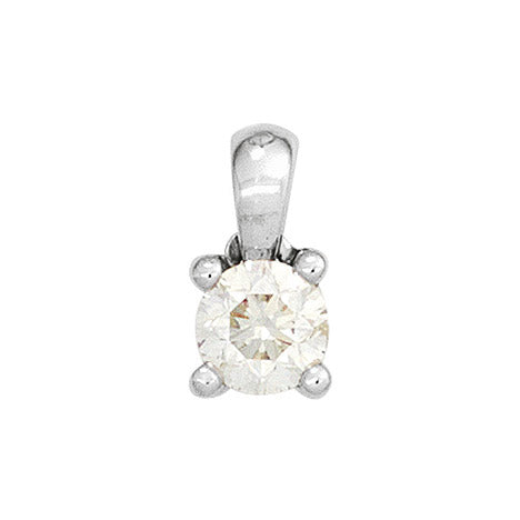 Anhänger 585 Gold Weißgold 1 Diamant Brillant 0 20ct. Solitär Diamantanhänger