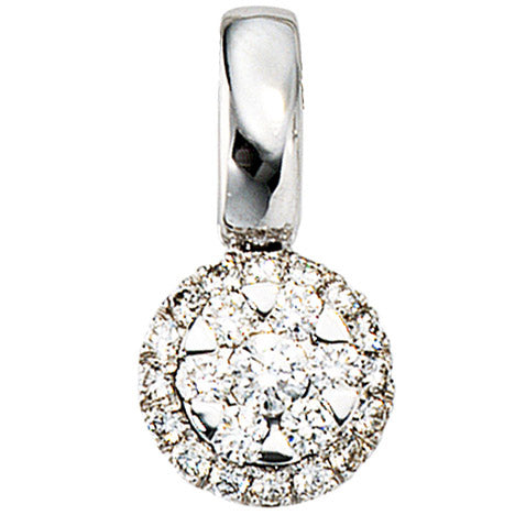 Anhänger 585 Gold Weißgold 23 Diamanten Brillanten 0 42ct. Goldanhänger