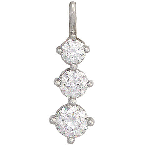 Anhänger 585 Gold Weißgold 3 Diamanten Brillanten 0 50ct. Goldanhänger