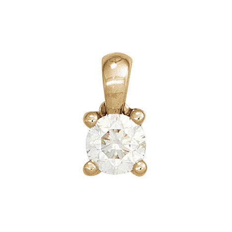 Anhänger 585 Gold Gelbgold 1 Diamant Brillant 0 25ct. Solitär Diamantanhänger