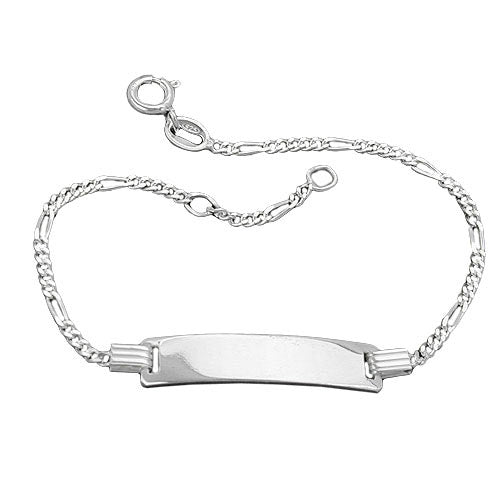 Armband Schildband Figaro 5+1 Silber 925