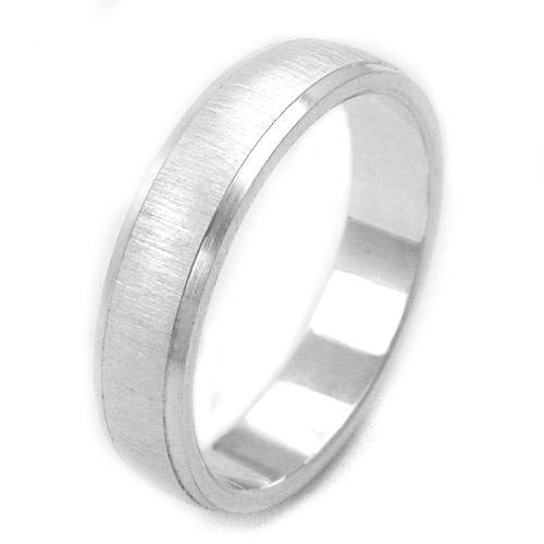 Ring mattiert Ränder diam glänzend 925 - 62