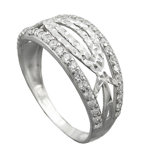 Ring mit Zirkonia Silber 925 - 58