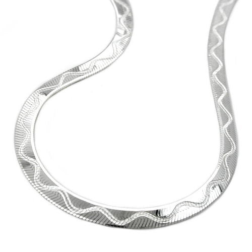 Kette Schlange flach Welle Silber 92 - 42